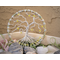 front view yellow glass bead tree of life wall hanging makes for a great windowsill display